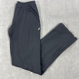 Asics Women's Small Black Running Pants Zip Pocket Athletic Workout